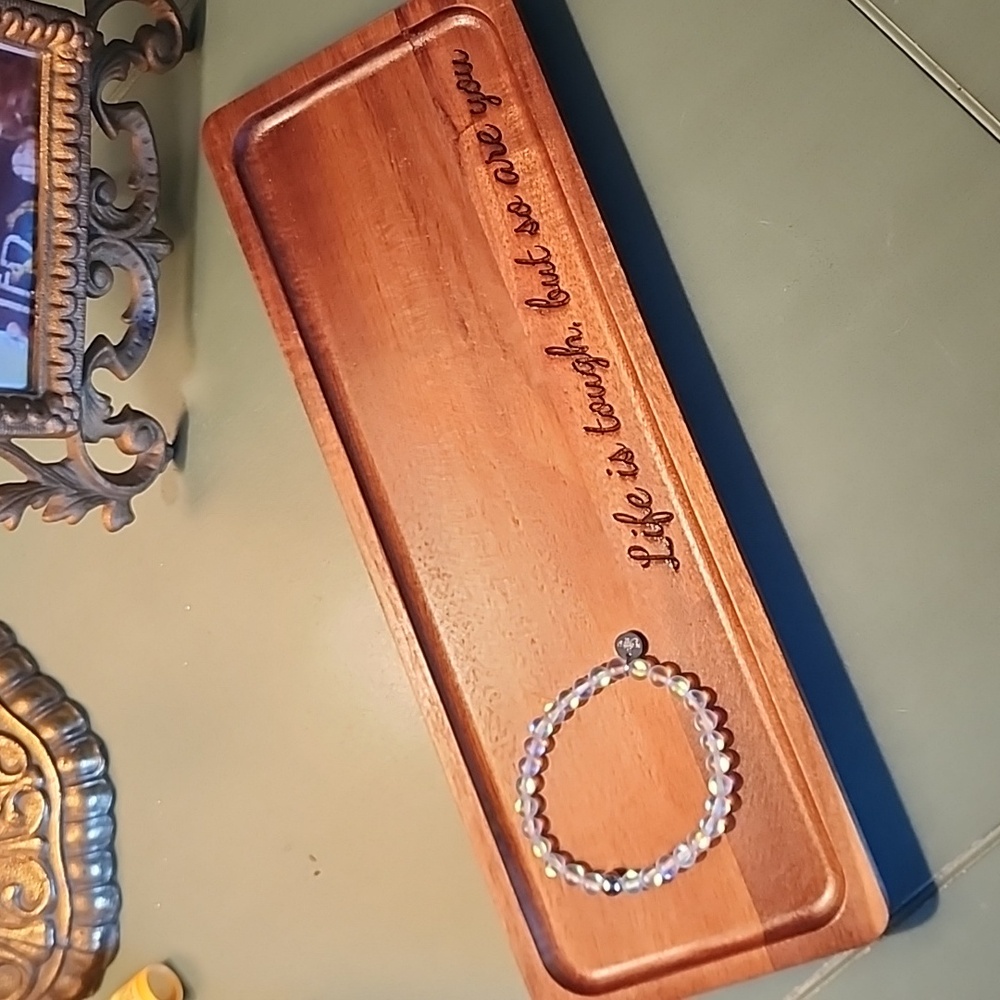 Inspirational Engraved Wood Tray - Picture 1 of 2